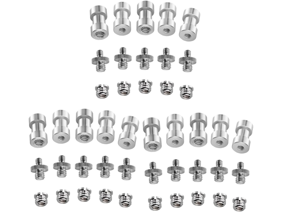 Conjunto de 45 Peças de Acessórios para Câmera: Suporte de Luz com Parafuso e Conversor. SFUSHOS