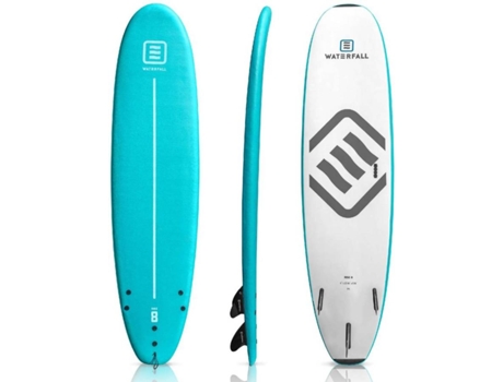 Prancha de Surf Softtop Waterfall Rise 8'' V2 Com 3 Stringers Um Leash E 3 Quilhas (Azul)
