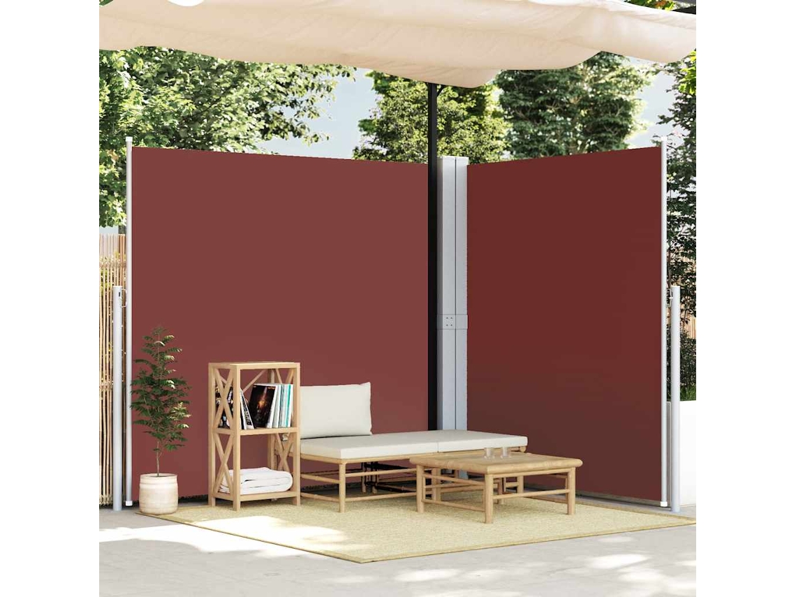 Vidaxl Toldo Lateral Retrátil 200x600 Cm Castanho