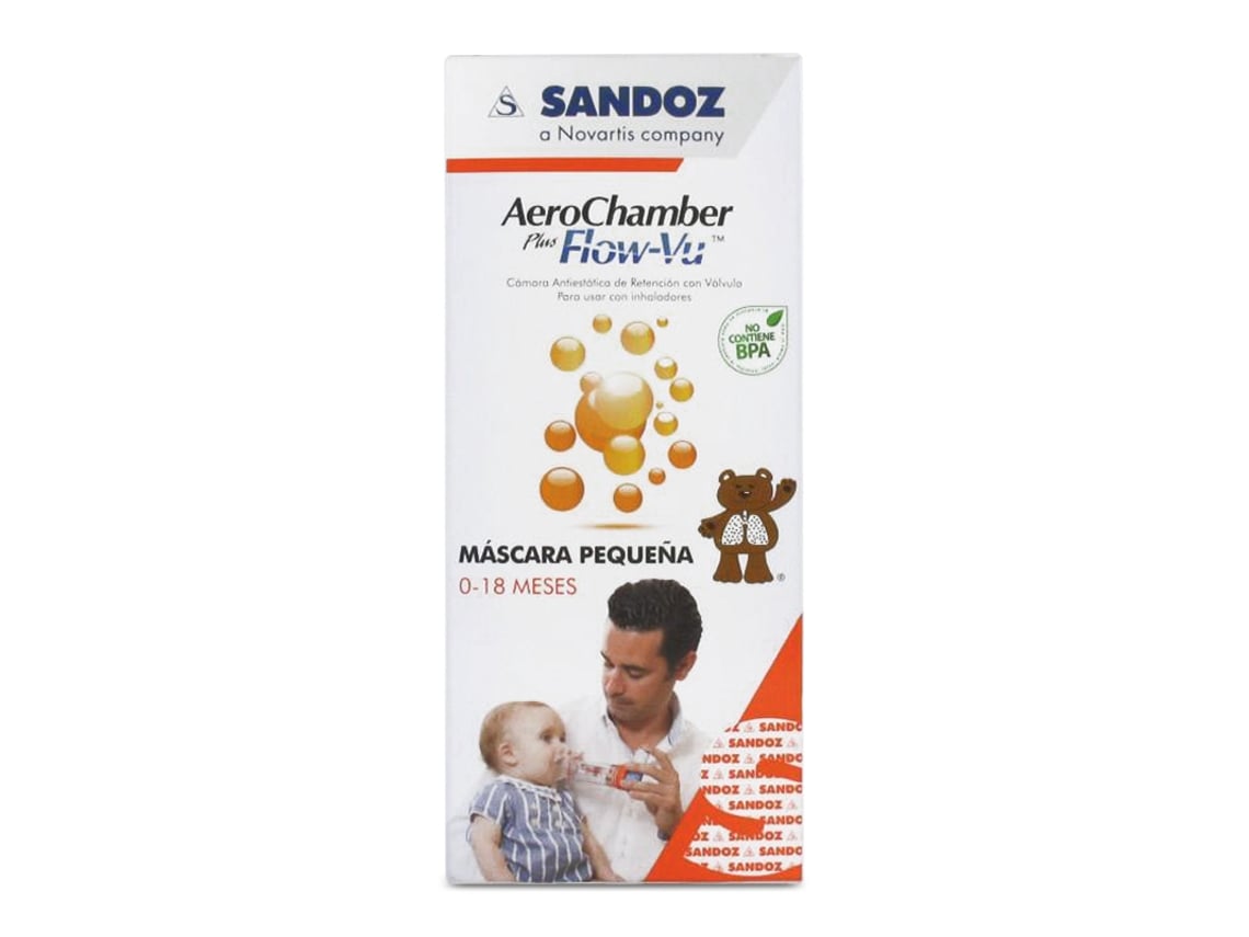 Máscara para Inaladores SANDOZ Neonatal Naranja 0-18 Meses