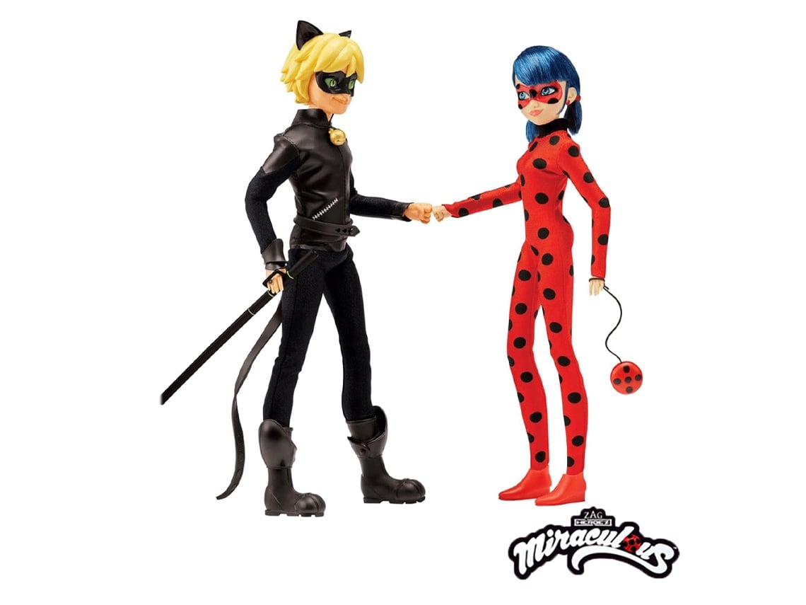 Pack 2 Figuras Ladybug e Cat Noir 26cm - Missão Cumprida LADYBUG 