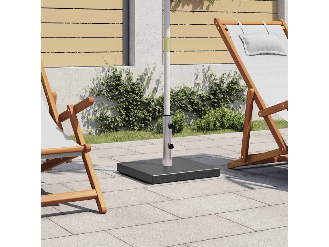 Vidaxl Base De Guarda-sol Quadrada Granito 28,5 Kg Preto