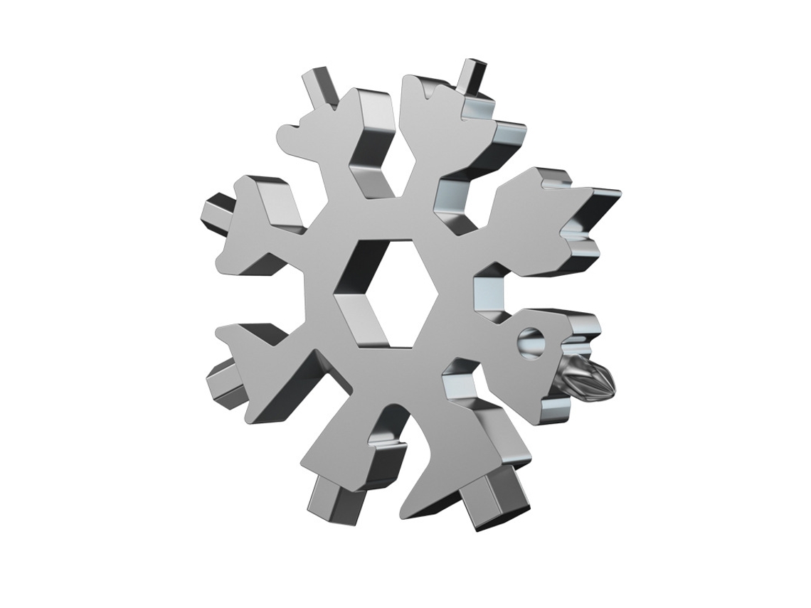2pcs 18 em 1 portátil compacto formato de floco de neve multifuncional ferramenta de combinação gadget chave de fenda chave