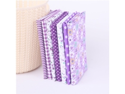Pacote com 7 quadrados de patchwork para quilting, costura, patchwork e projetos DIY, na cor roxa.
