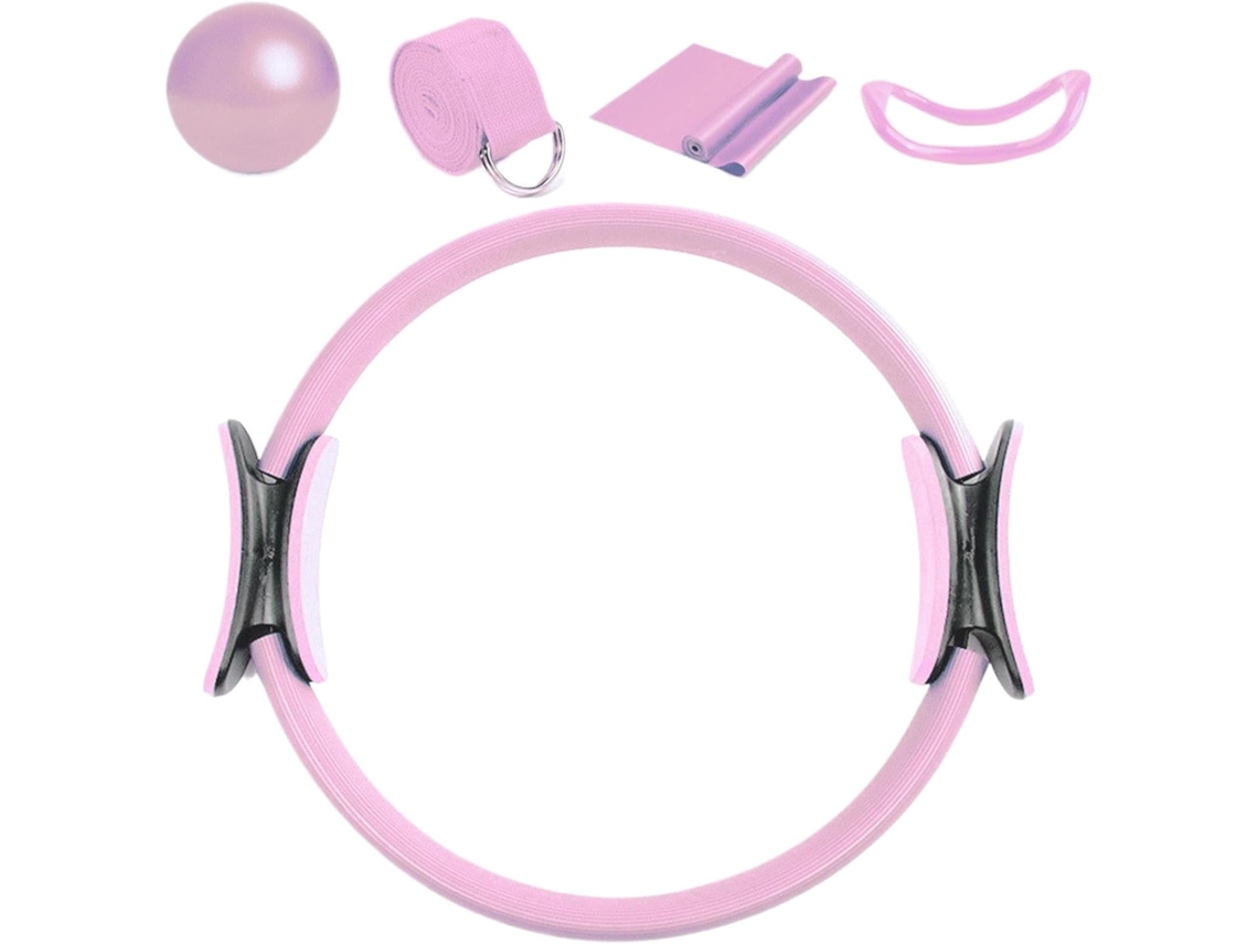 Conjunto de Anéis Pilates, Bola, Faixas de Resistência, 5 Acessórios | S/MARCA