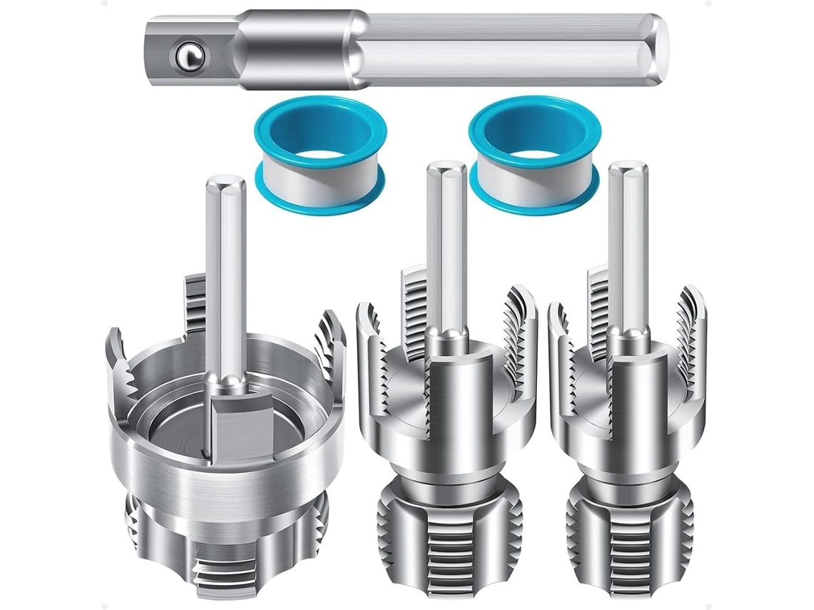 Kit De Rosqueador Tubos Pvc Compatível Com Encanamento, Conjunto De Ferramentas Para Rosqueamento Interno E Externo, 1 2 Polegada