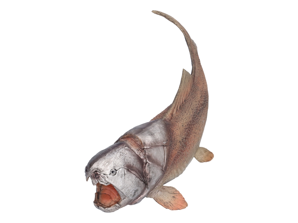 Primerox modelo de Peixe Artificial Realista Zheng Período Jurássico Brinquedo Arqueológico para Crianças Marrom