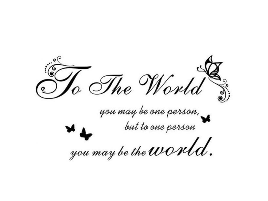 Adesivo de Parede "to The World" em Vinil, Decorativo, 62x34cm Preto S/MARCA