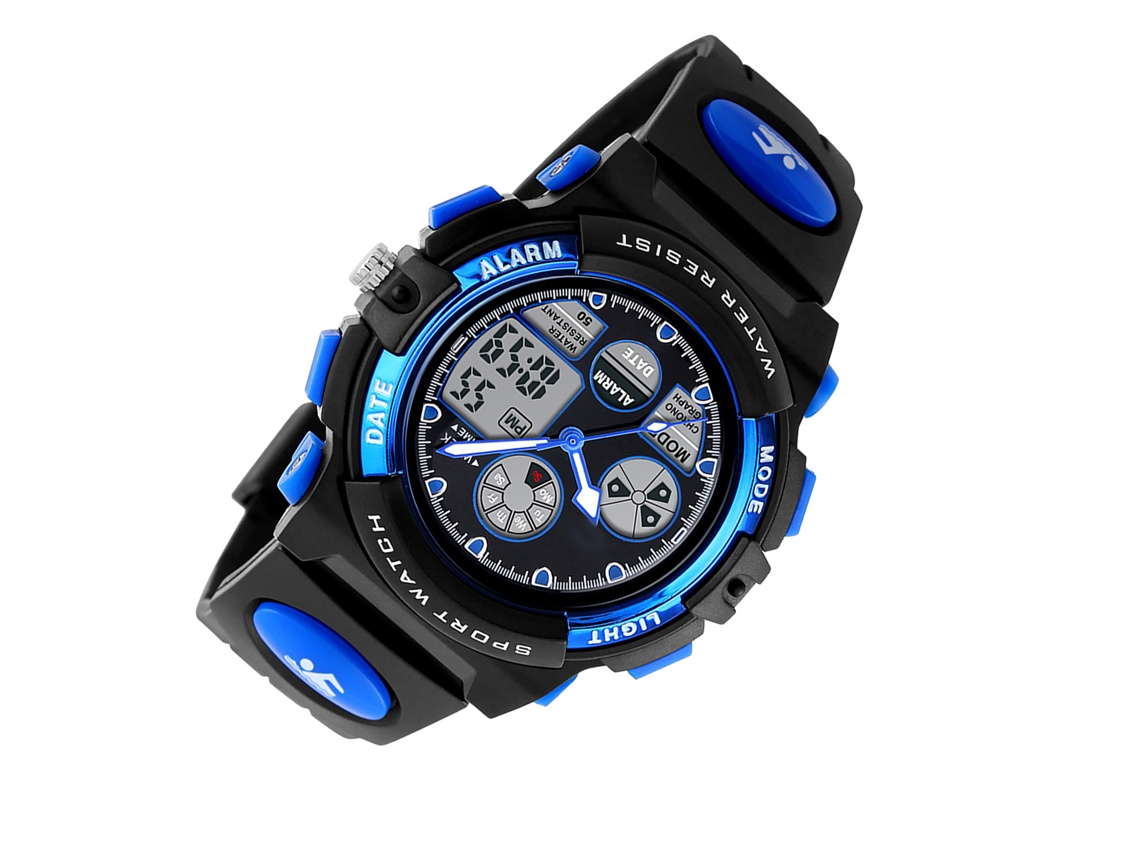 Relógio Skmei 1163 Infantil Digital Multifuncional Resistente À Água 5atm Pulseira Pu