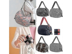 Bolsa de Compras Dobrável Grande, com Espaço para Armazenamento, para Usar no Ombro, Ecológica e Reutilizável. GOKOCO