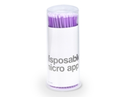 100pcs/box Pincel Descartável Micro Para Cílios Extensos Limpador De Máscara Pequeno Roxo