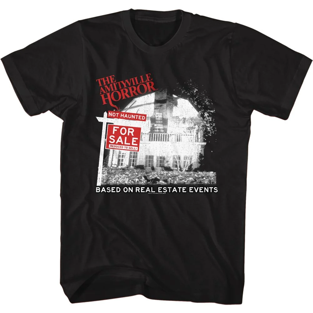 Rockinstone Amityville Horror Movie For Sale Black Adult T-shirt Size:xxl