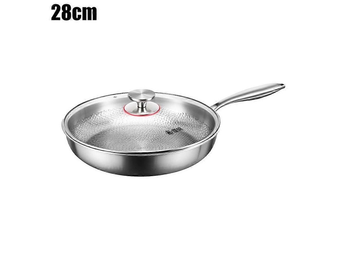 Panela De Titânio Com Padrão Martelado, Resistente À Corrosão, Base Espessa, Compatível Com Todos Os Fogões