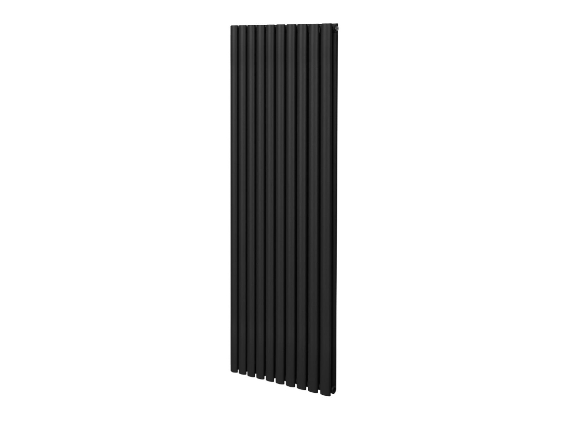 Radiador Coluna Oval Preto 1800×600 Mm Em Aço Carbono Com 8026 Btu, Revestimento Triplo E Garantia 15 Anos