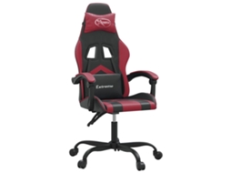 Cadeira de gaming VIDAXL Preto Couro Artificial (57.5x59.5x131 cm)