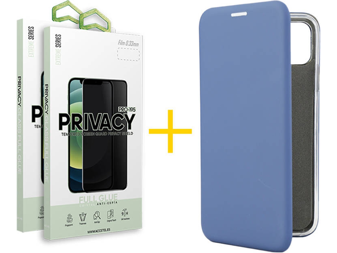 Capa e Película Apple iPhone 11 Pro Max SKYHE Flip Cover 1125 Azul