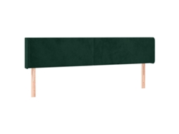 Cabeceira de Cama com Abas Veludo Verde Escuro MAISON EXCLUSIVE (163x16x78 cm)