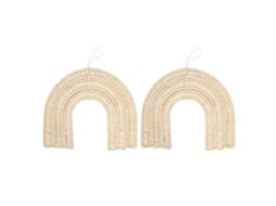 Decoração Parede Arco-íris Rotin 2 Peças Quartos