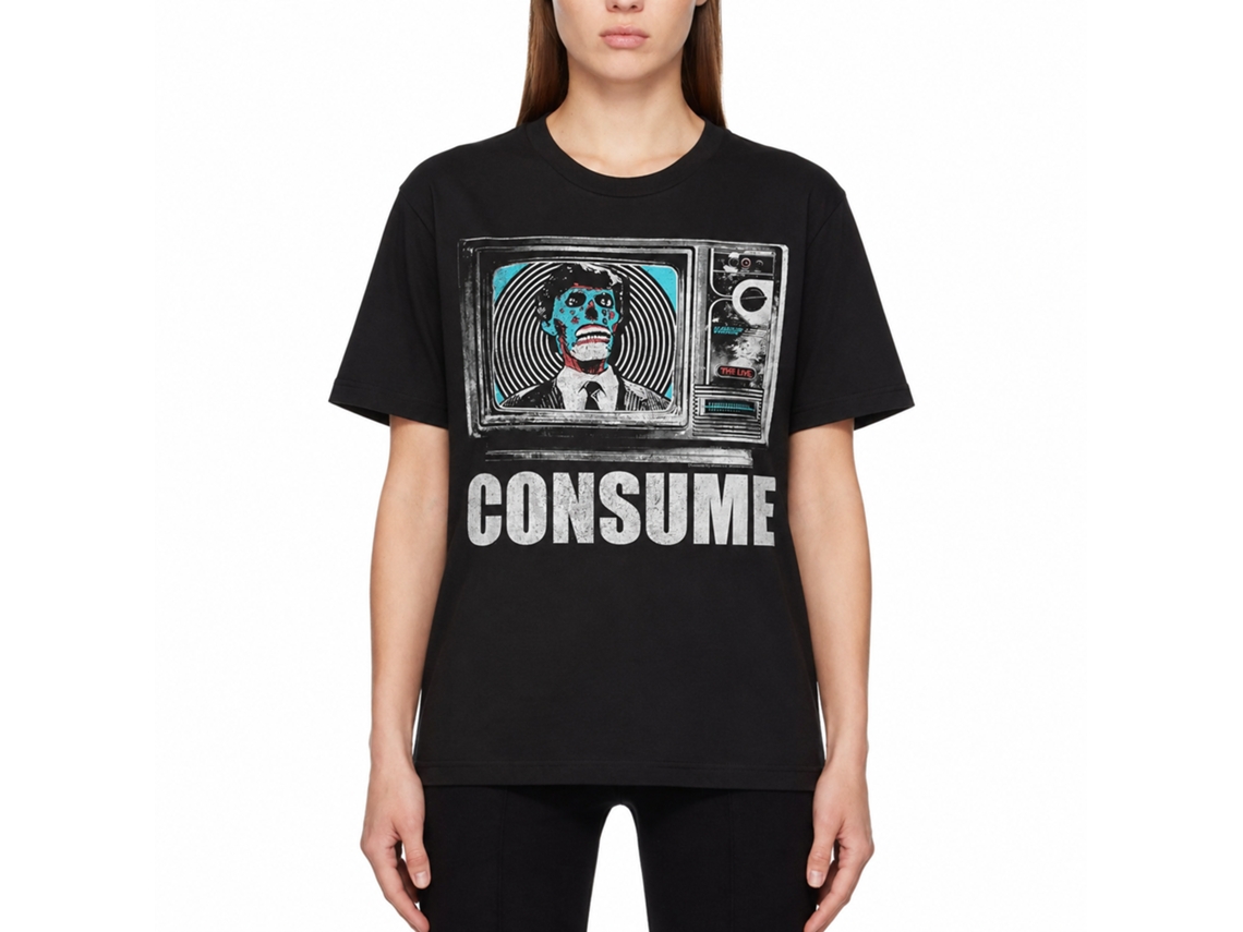 Rockinstone They Live Movie Consume Black Adult T-shirt Size:xxl