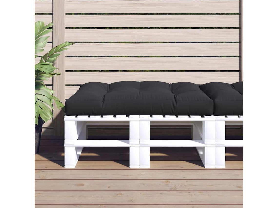 Vidaxl Almofadão Para Sofá De Paletes 120x80x12 Cm Tecido Preto