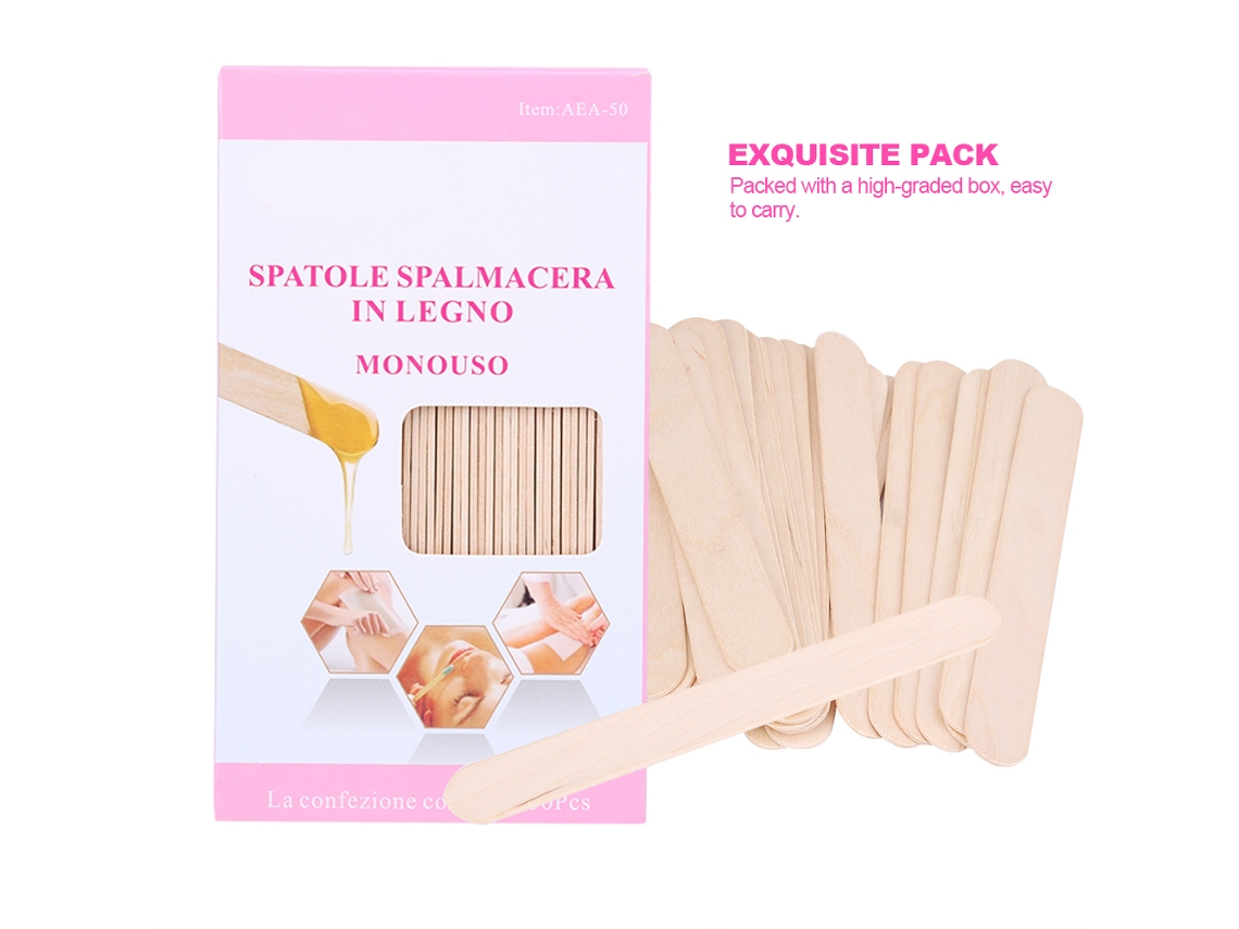 2026 50 Paletas de Cera de Madera Desechables para Aplicar Mascarillas Faciales Y Crema Depilatoria