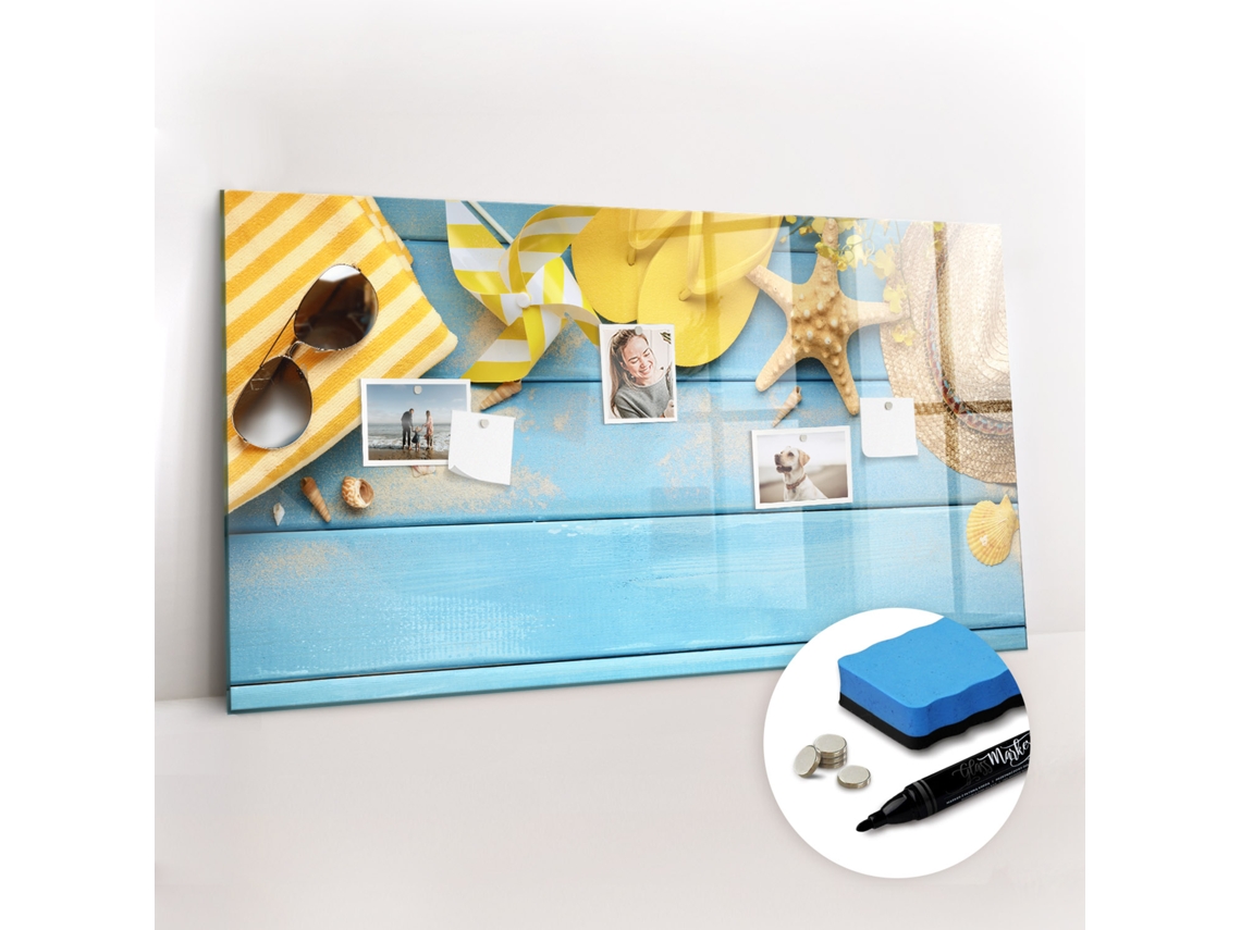 Quadro Magnético Decorativo Acessórios De Praia Para A Sala De Estar Espelharte (120x60 Cm)