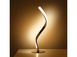 Lâmpada De Mesa De Noite Espiral Moderna Para Quarto Luz Branca Quente Base Metálica Antiderrapante