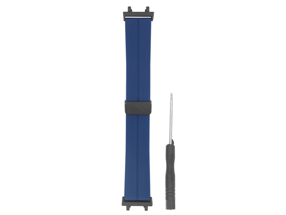 Pulseira de Silicone para Amazfit T Rex 2 com Fecho Magnético de Dobra Azul