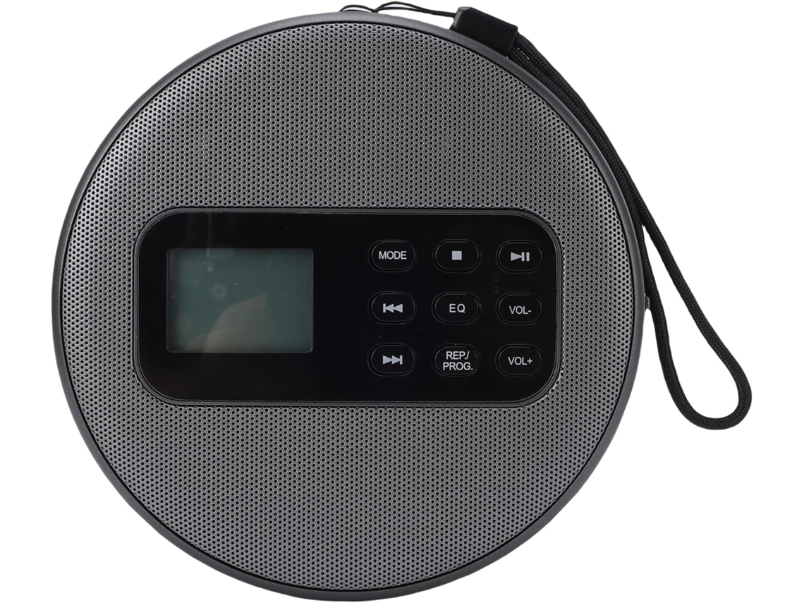 Leitor Cd Portátil, Reprodutor De Música Estéreo Recarregável Com Tela Lcd E Alto-falantes Integrados