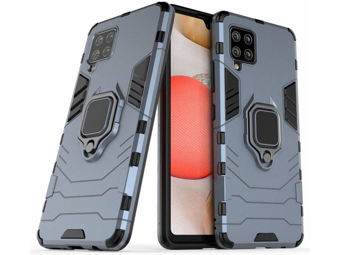 Capa + Película Samsung Galaxy A42 HFS-HOUSE Kickstand Cinzento
