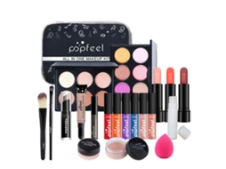 Conjunto de maquiagem Popfeel com bolsa para iniciantes