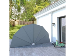 Vidaxl Toldo Lateral Dobrável Para Terraço 200 Cm Cinzento