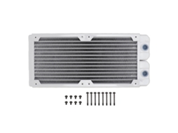 Radiador De Resfriamento Por Água 14 Tubos Planos Troca De Calor Para Computador Pc Rosca G1/4