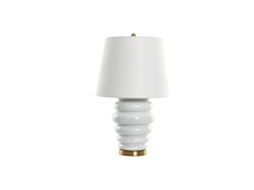 Lâmpada De Mesa Home Esprit Branco Dourado 50 W 220 V