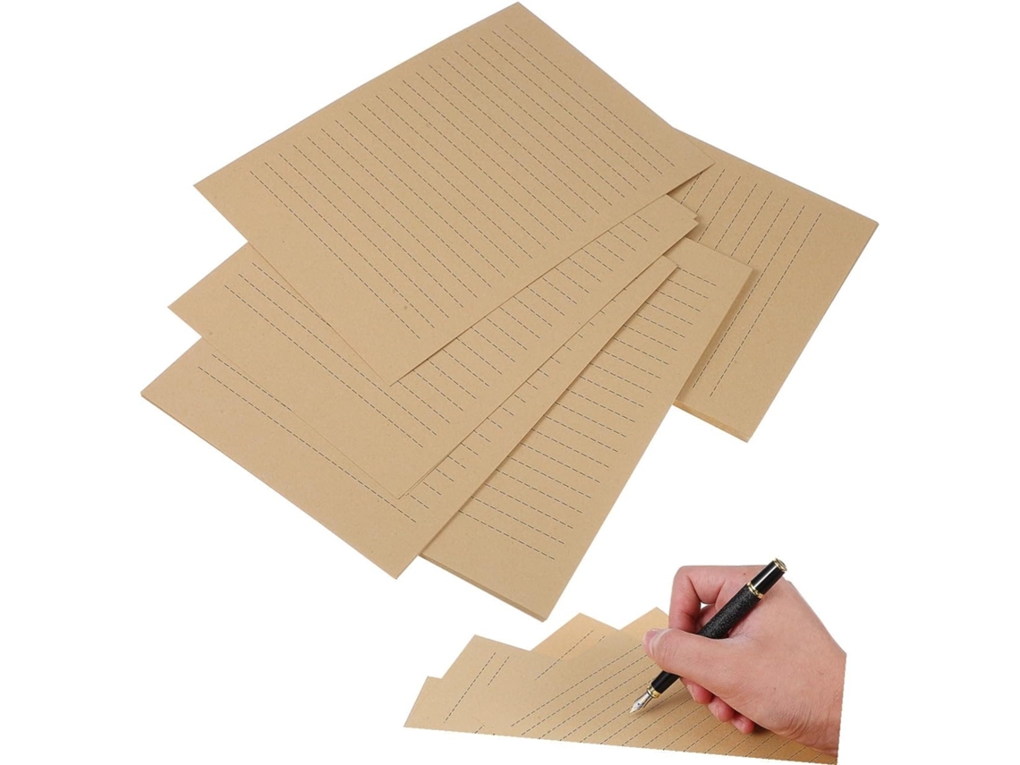 200 Folhas Pautadas Para Cartas, Convites E Saudações.