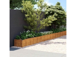 Canteiro Elevado De Jardim 1152x50x36 Cm Aã§o Corten Dkd Home Decor