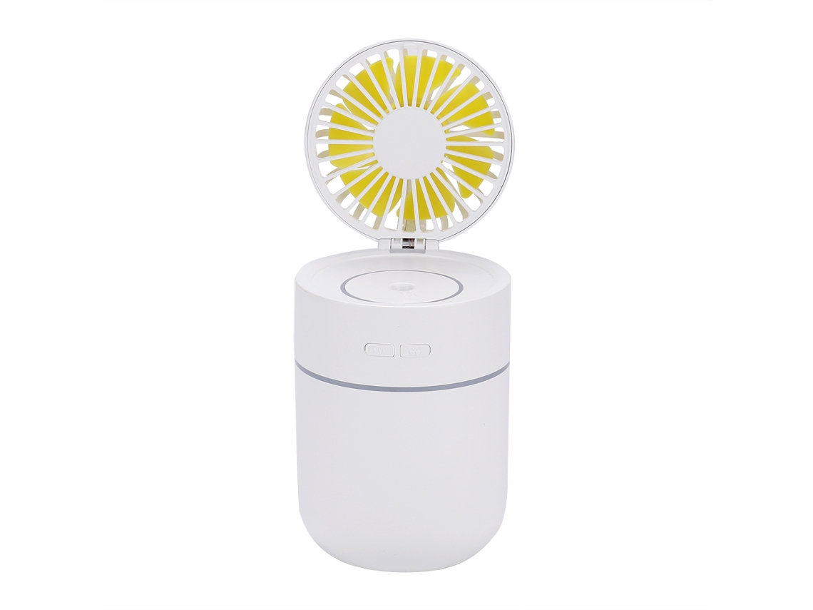 Ventilador Mini Spray Usb com Luz Noturna Branco
