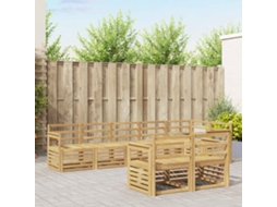 Vidaxl Conjunto De Sofás Para Exterior 8 Pcs Branco