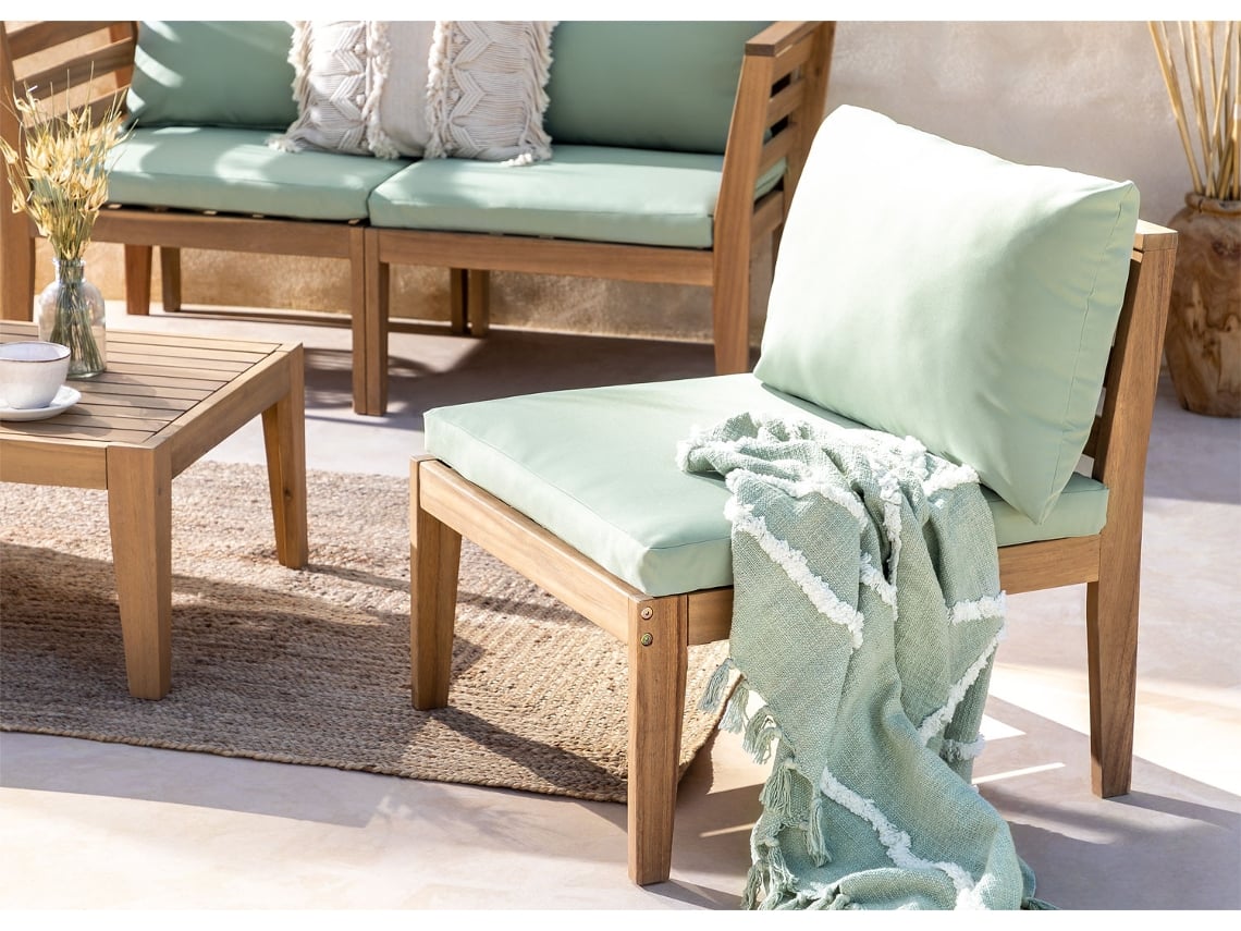 Módulo de Sofá Exterior SKLUM (Madeira Verde) Worten.pt