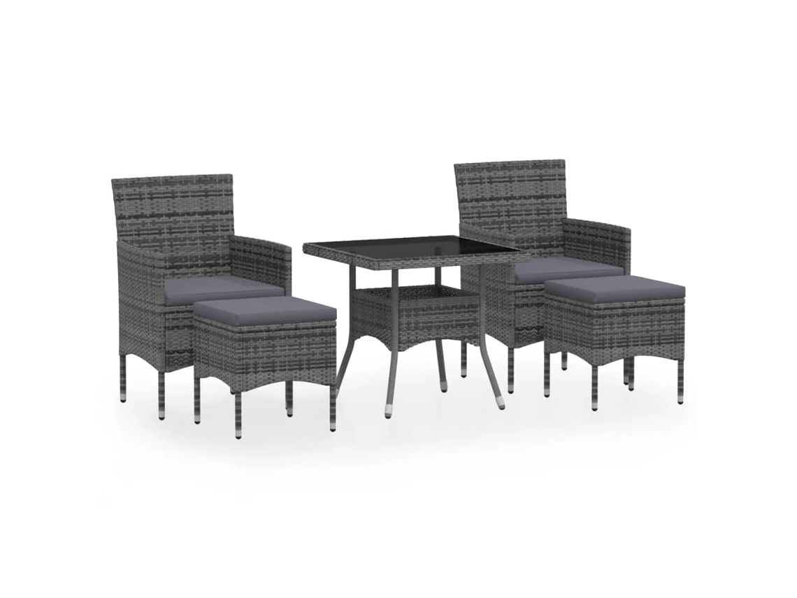 Garden Dining Set, Garden Dining Sets Vidaxl Cinzeto Rattan / Vime (80 X 80 X 75 Cm)