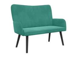 Sofá para 2 Pessoas Turquesa 115 X 61 X 87 Cm Veludo MAISON EXCLUSIVE (v)