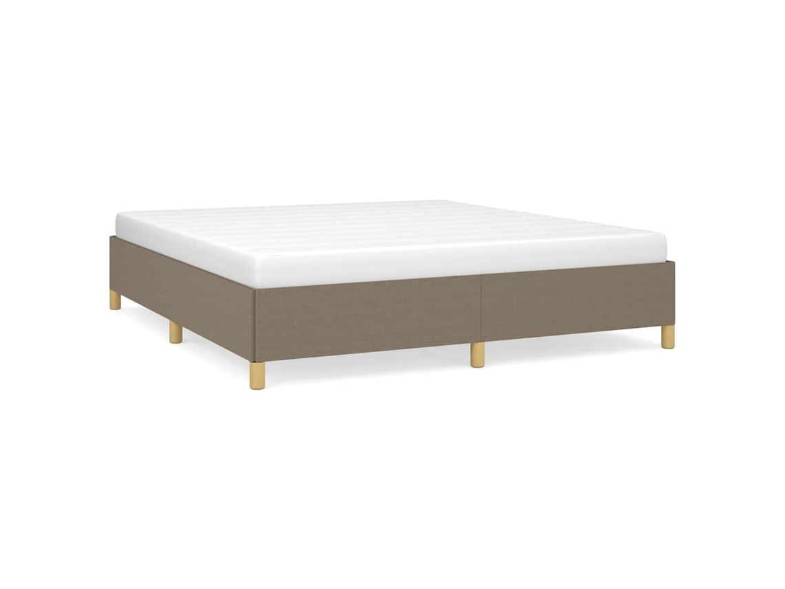 Bed Frame, Bed Frames Vidaxl Cinzento-acastanhado Tecido (160 X 200 Cm)