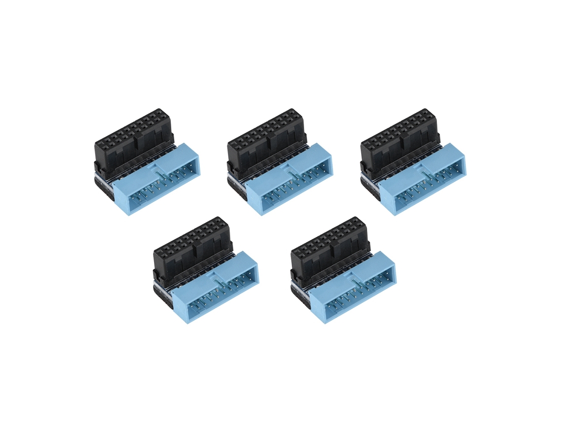 5pcs Conector Interno de Cabeçalho Usb 3.0 19 pin para Placa mãe com Ângulo de 90 Graus