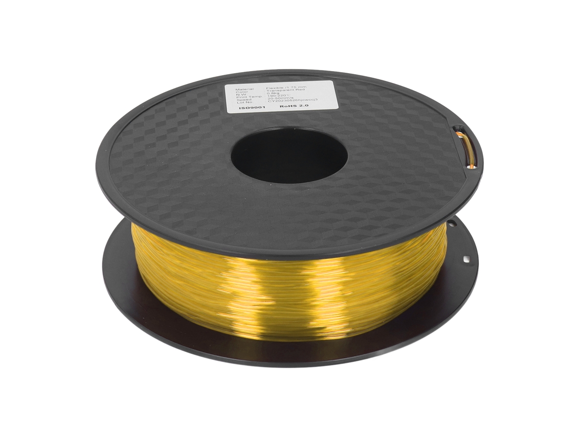 Fio Tpu 1.75mm 1kg Pacote Flexível Sem Entupimento Para Impressora 3d Fdm Amarelo Claro