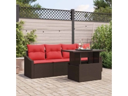 Vidaxl Conjunto De Sofá De Jardim 5 Unid. 4-número De Lugares