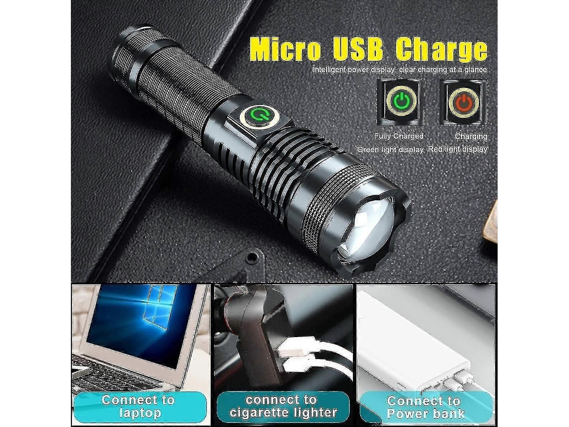Lanterna Xhp70 De Alta Potência 5000 Lúmens Usb Recarregável Olysi Shop