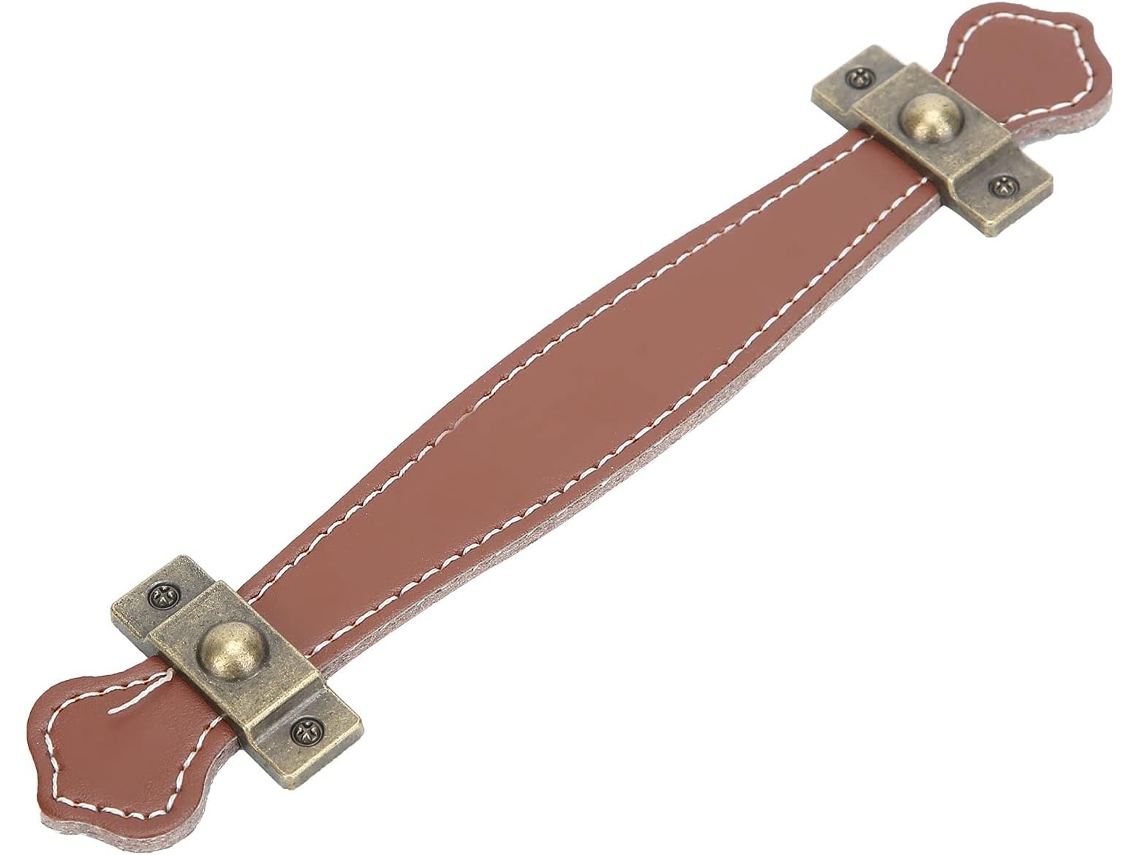 Puxador De Bagagem Em Couro Sintético Luqeeg, Resistente E Elegante, Para Gavetas De Malas E Armários, Marrom