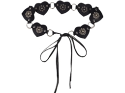 Cinto feminino estilo subcultura, cinto com cadarço, cinto gótico com tachas, tachas para calças, decorações para
