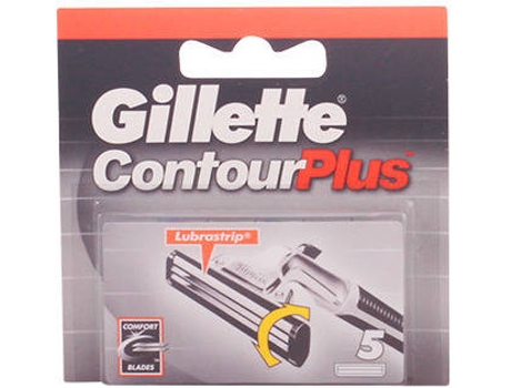 Recargas Lâminas de Afeitar GILLETTE Contour Plus Cargador 5 Unidades