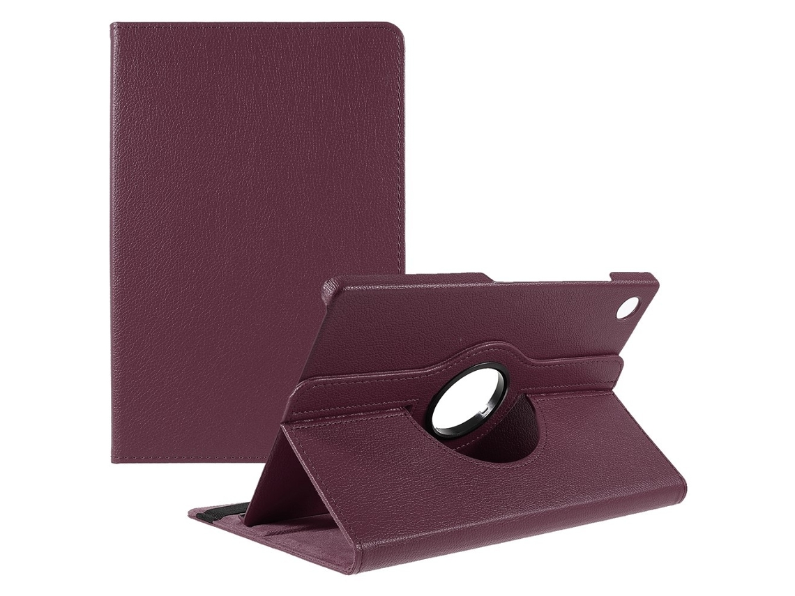 Capa 360 Litchi Para Samsung Galaxy Tab A11+-roxa